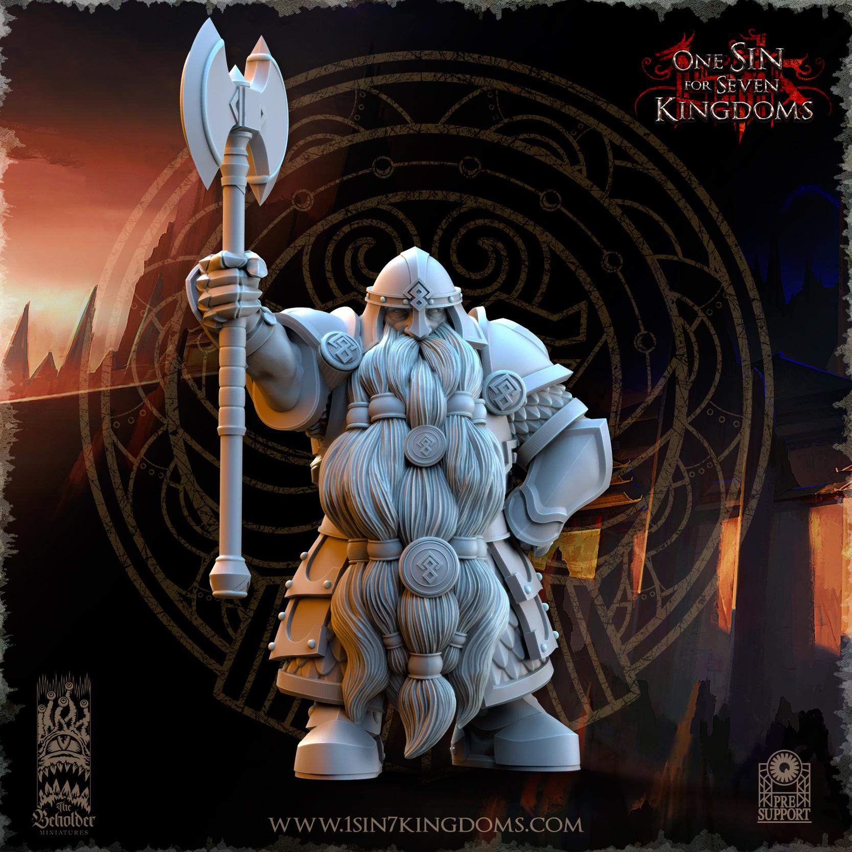 Dwarven Kingdoms Legion of the Ancient Warriors - in 12k  by TheBeholderMiniatures
