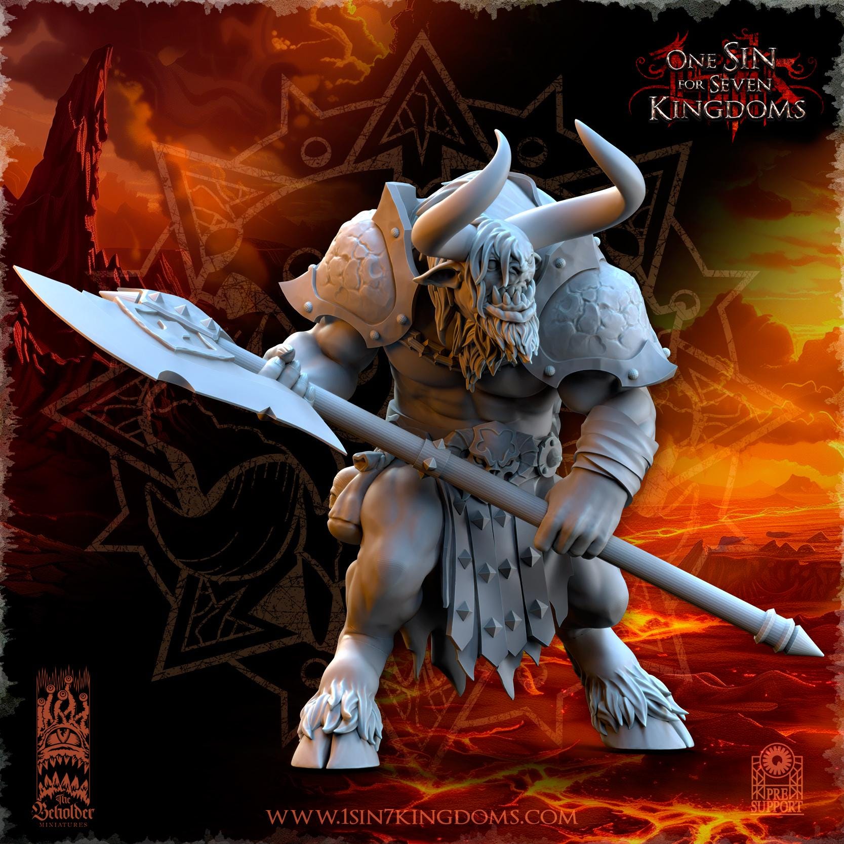 Realms of Mayhem Minotaurs - in 12k by TheBeholderMiniatures