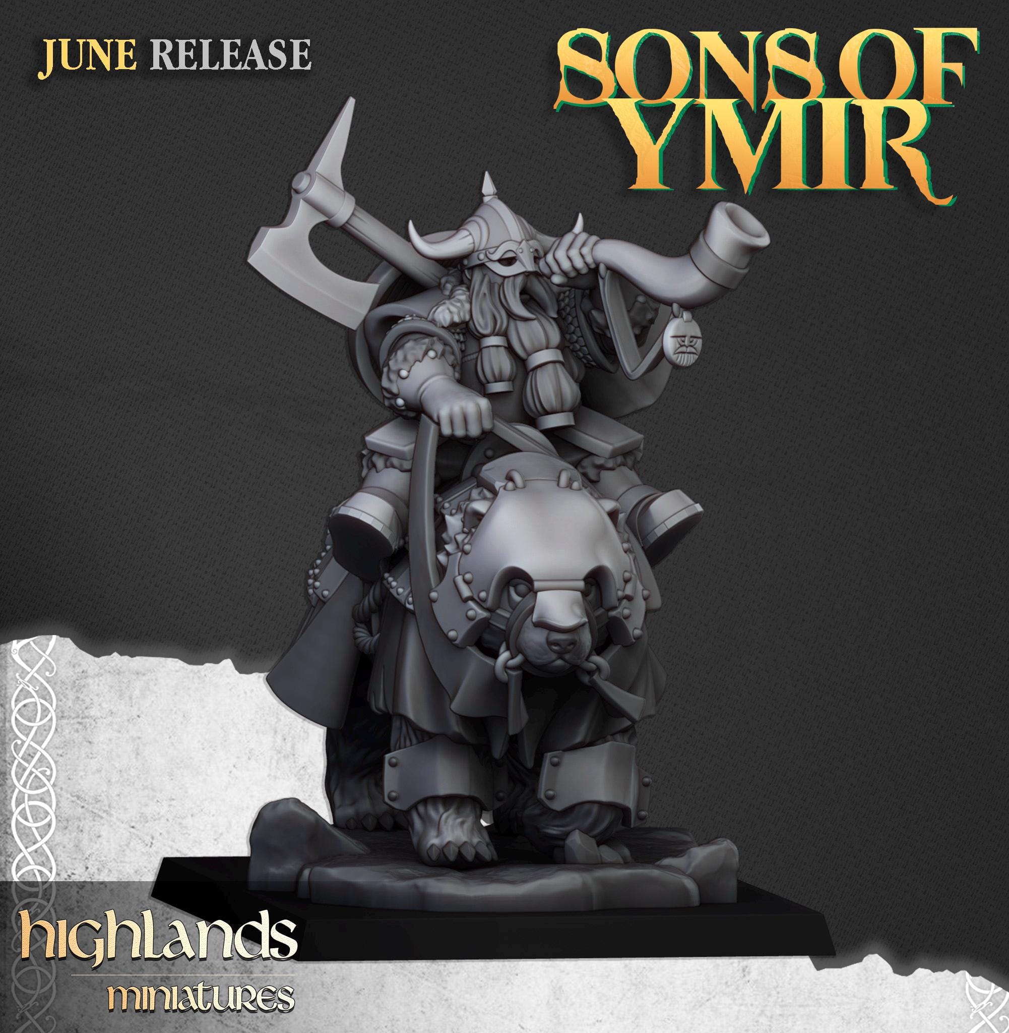 Heavy Dwarf Cavalry  - in 12k- by Highlands Miniatures