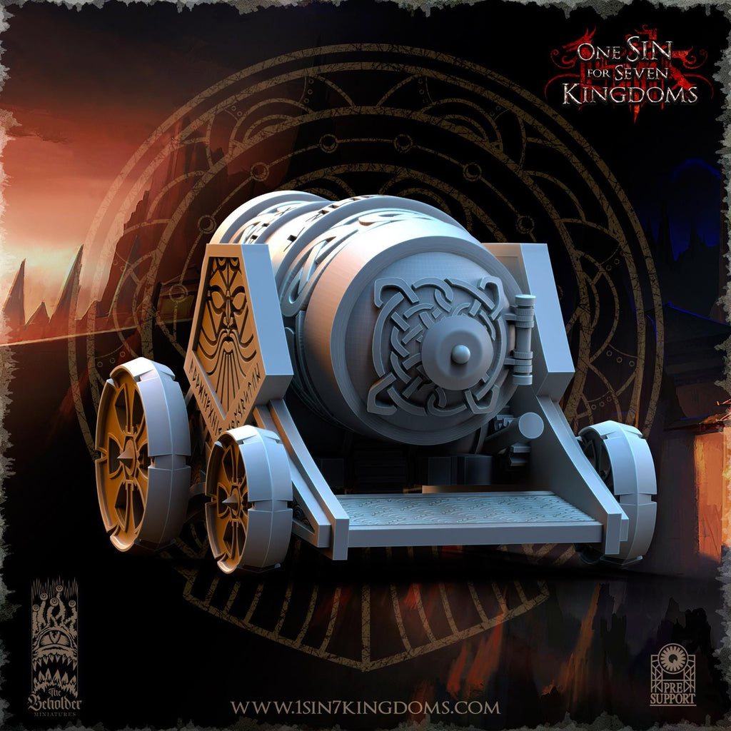 Dwarven Kingdoms Thunder Cannon - in 12k- by TheBeholderMiniatures