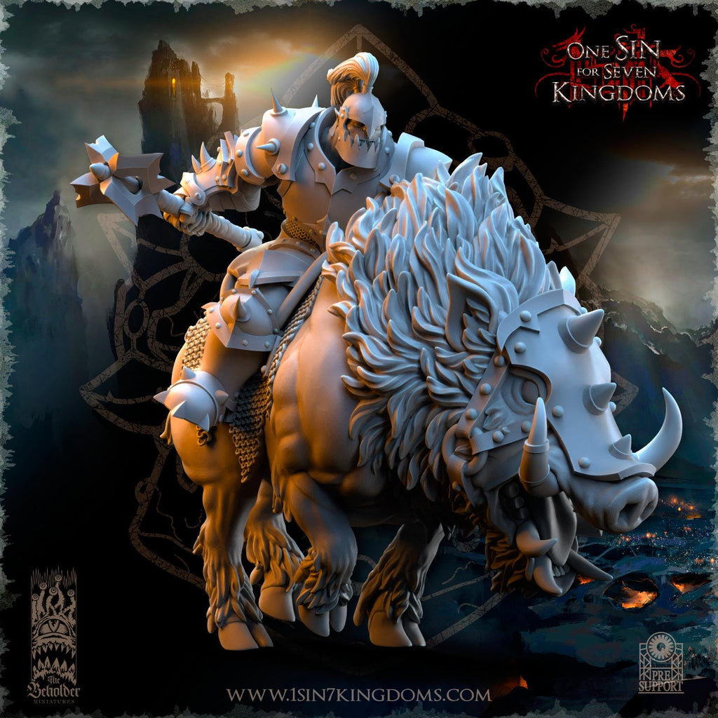 Nestah Orcs Beast Boars Riders - in 12k TheBeholderMiniatures