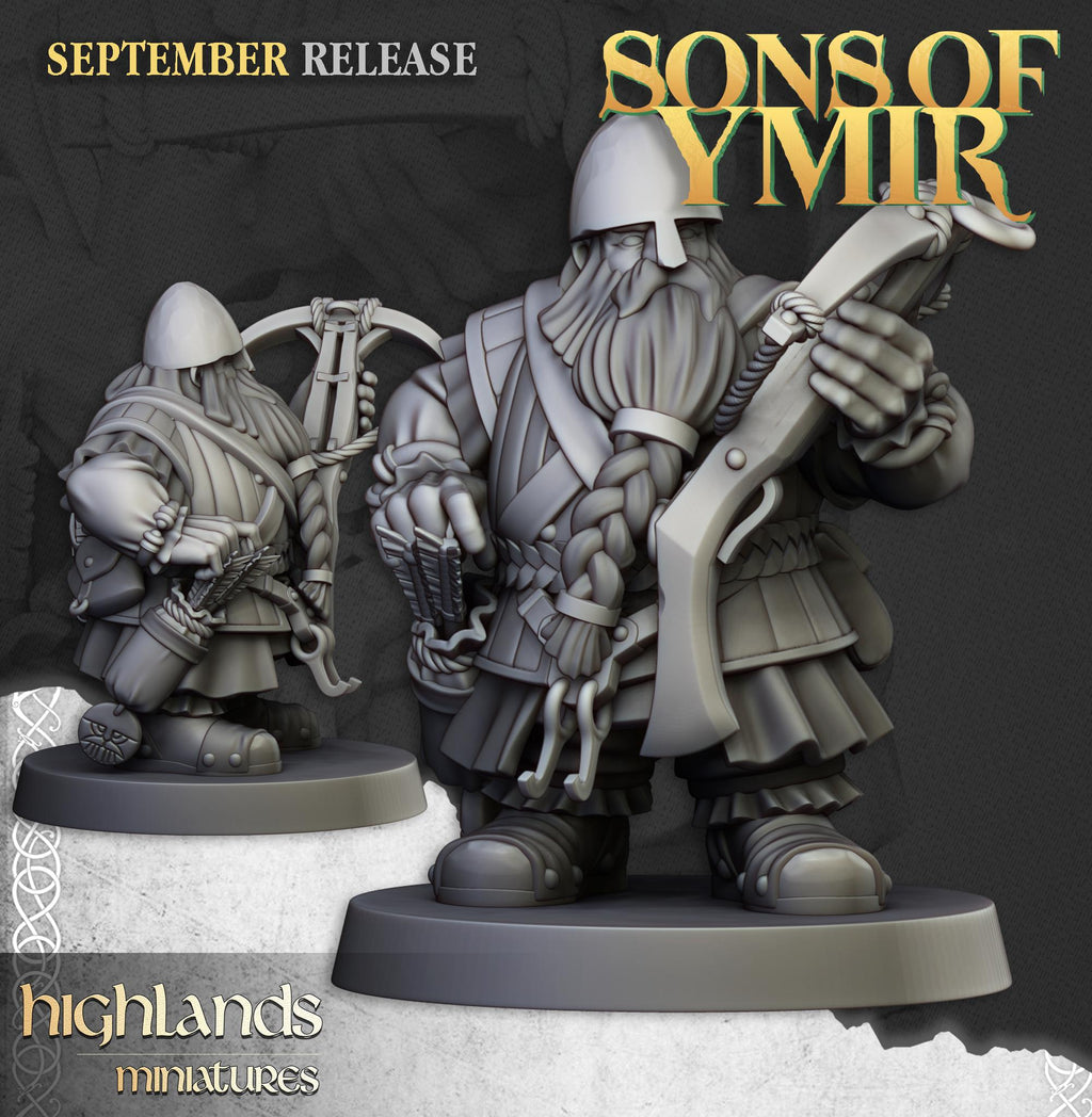 Dwarf Crossbowmen Unit - in 12k- by Highlands Miniatures