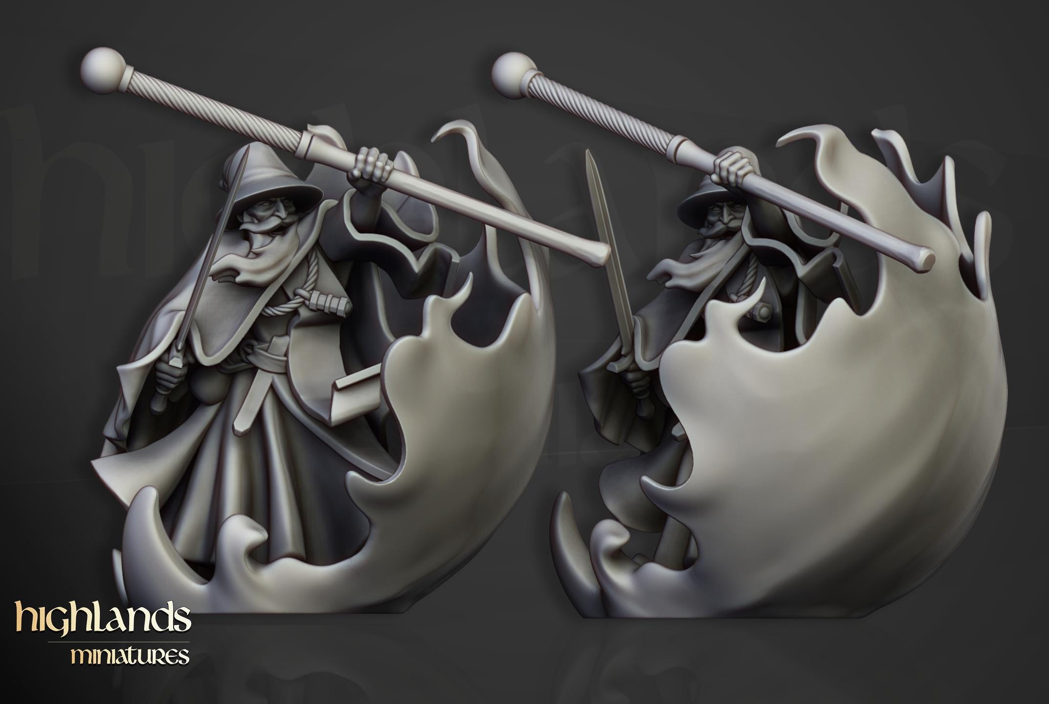 Houses of Magic - Wizards of the Empire of Sun - 8 models - in 12k- by Highlands Miniatures
