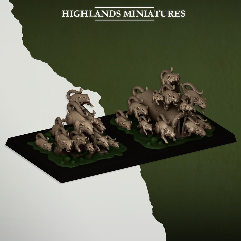 Rat Swarm  - in 12k- by Highlands Miniatures