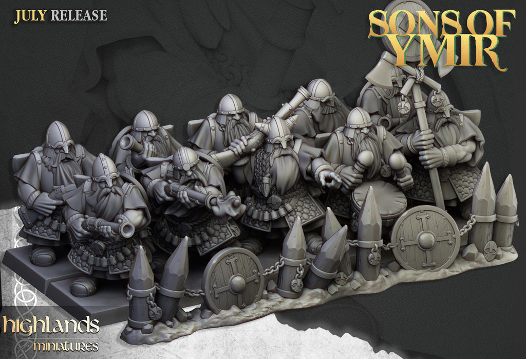 Dwarfs Marksmen Unit - in 12k- by Highlands Miniatures