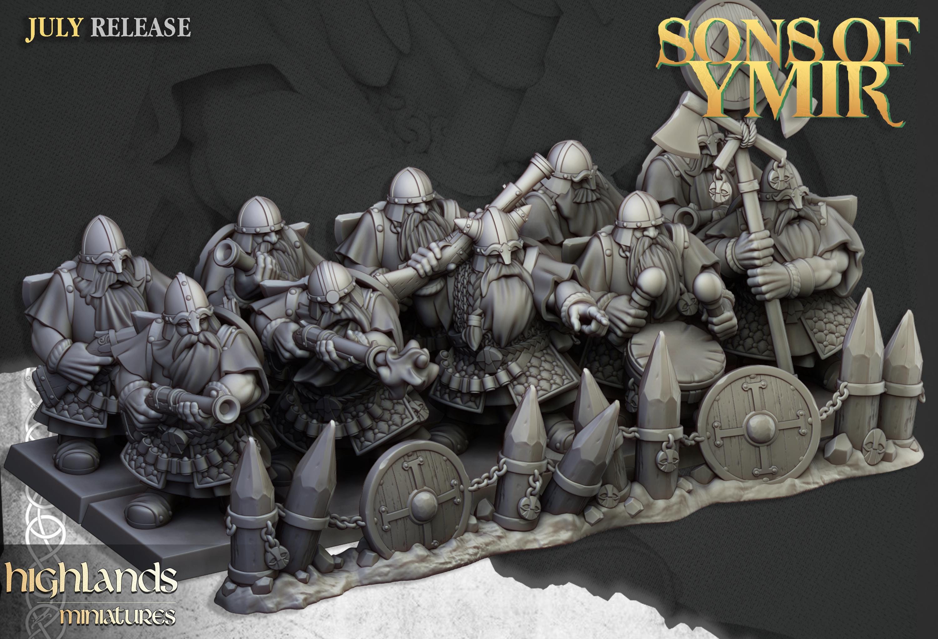 Dwarfs Marksmen Unit - in 12k- by Highlands Miniatures