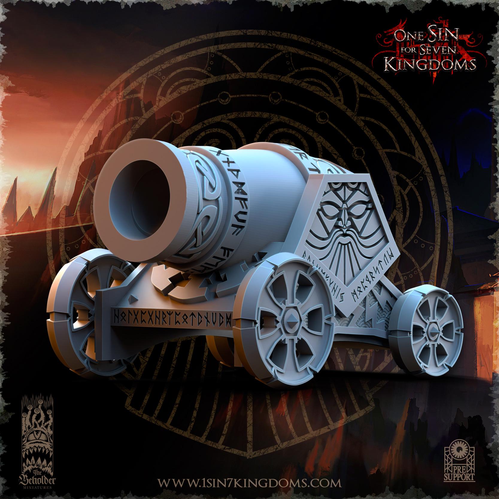 Dwarven Kingdoms Thunder Cannon - in 12k- by TheBeholderMiniatures
