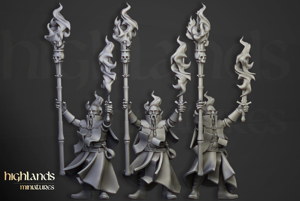 Houses of Magic - Wizards of the Empire of Sun - 8 models - in 12k- by Highlands Miniatures