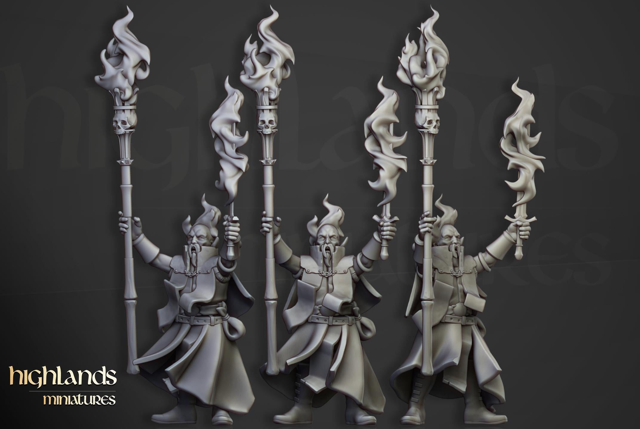 Houses of Magic - Wizards of the Empire of Sun - 8 models - in 12k- by Highlands Miniatures