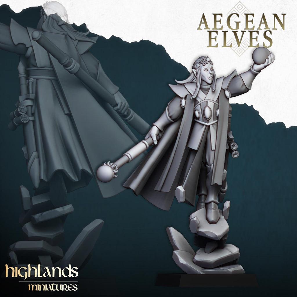 Aegean Elf Mage  - in 12k- by Highlands Miniatures