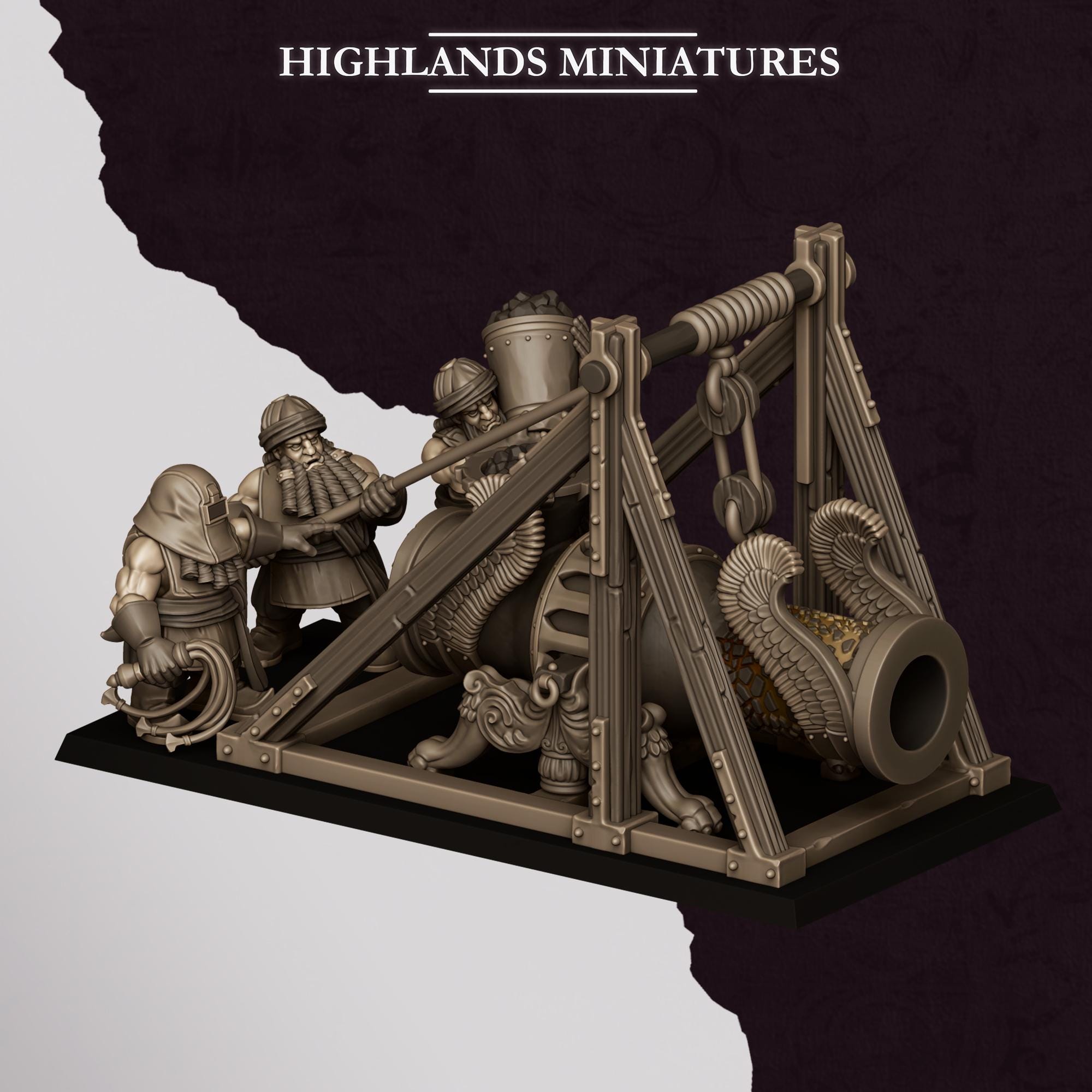Sons of Marduk Cannon   - in 12k- by Highlands Miniatures