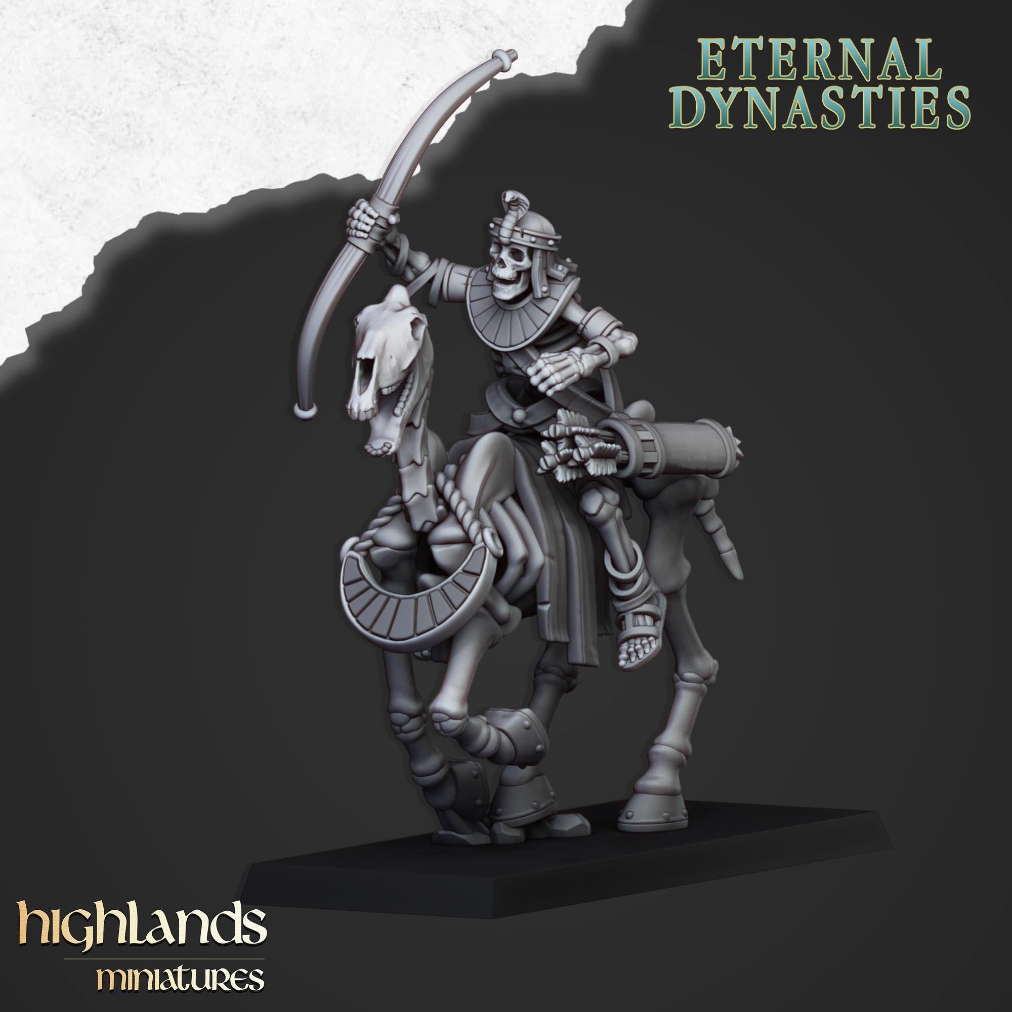 Ancient Skeletal Cavalry with Spears and Bows - in 12k- by Highlands Miniatures