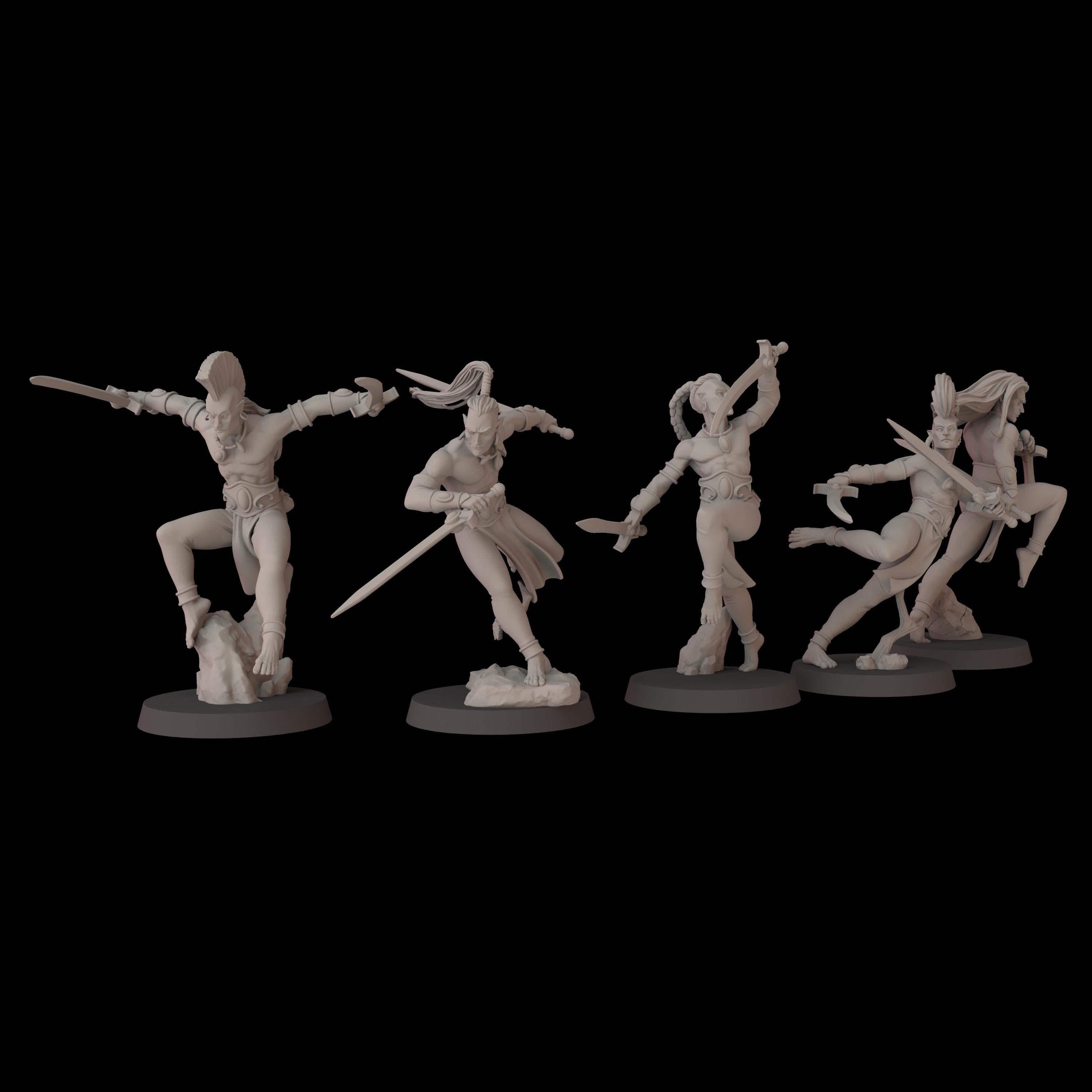 Acrobatic Elves Unit - 12k by fantasycultminiatures