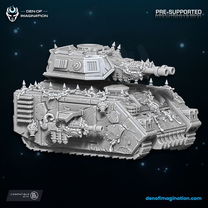 Chaos Plague Battle Tank - 12k Resolution by Wild Mesh