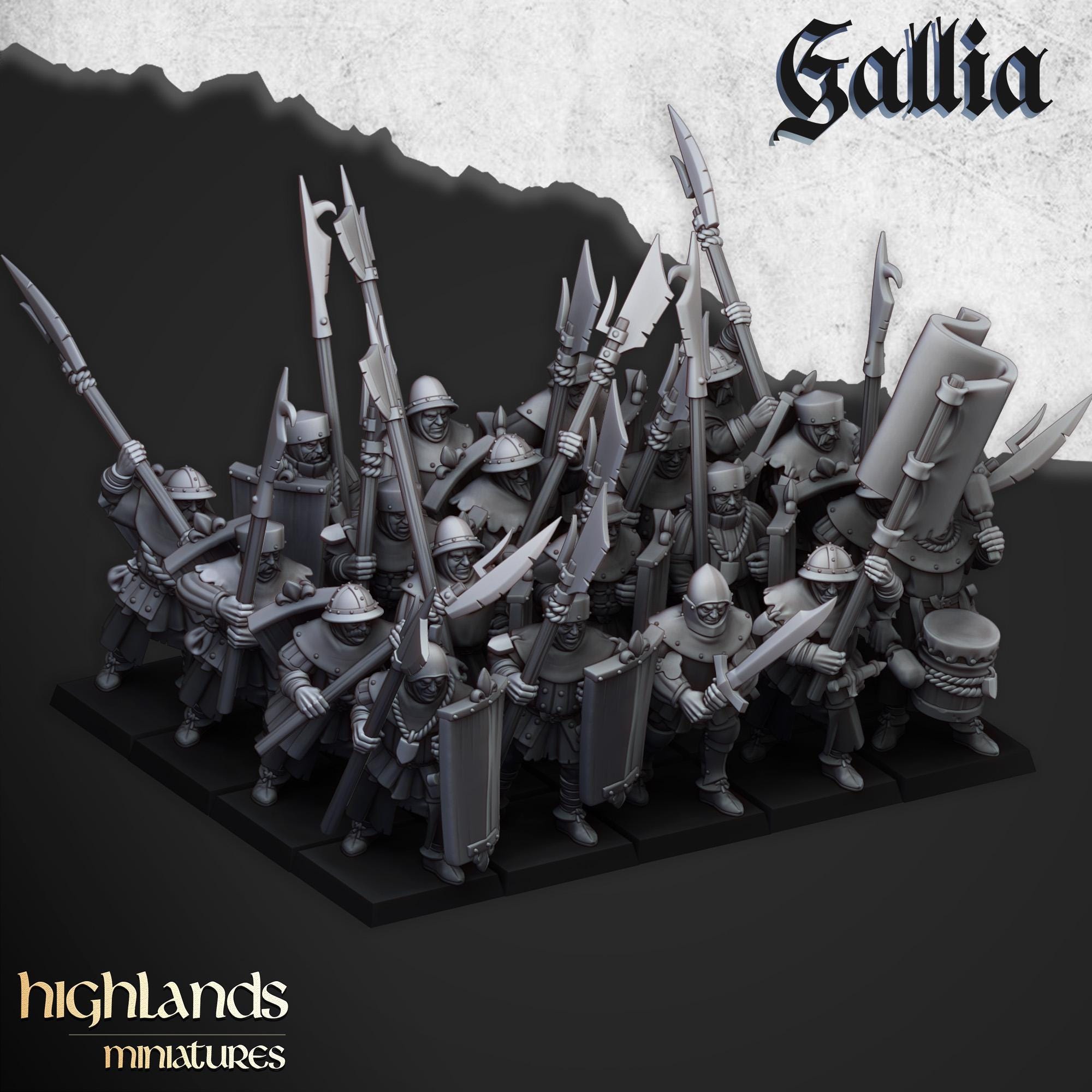 Gallia Men at Arms - in 12k- by Highlands Miniatures