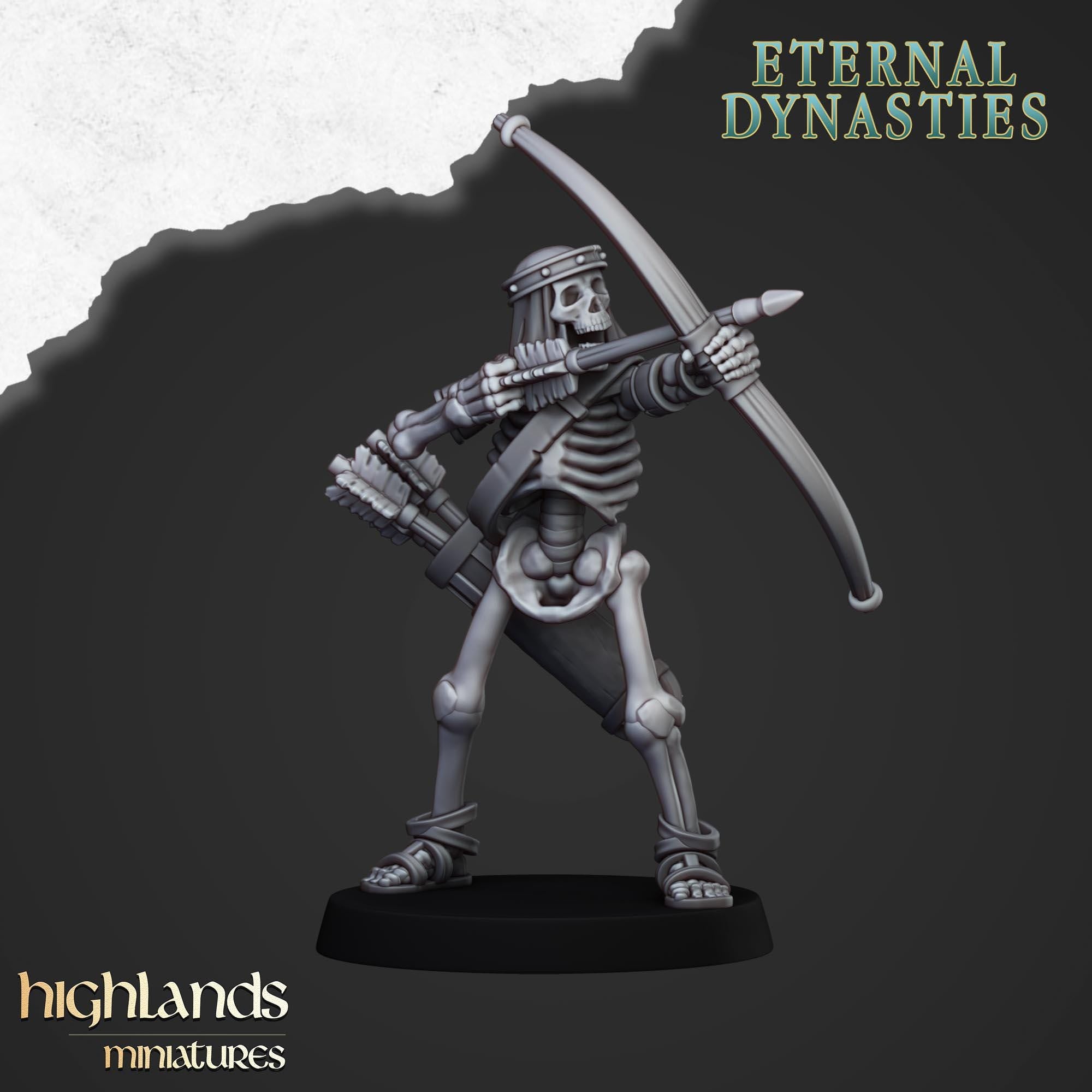 Ancient Skeletons with Bows - in 12k- by Highlands Miniatures