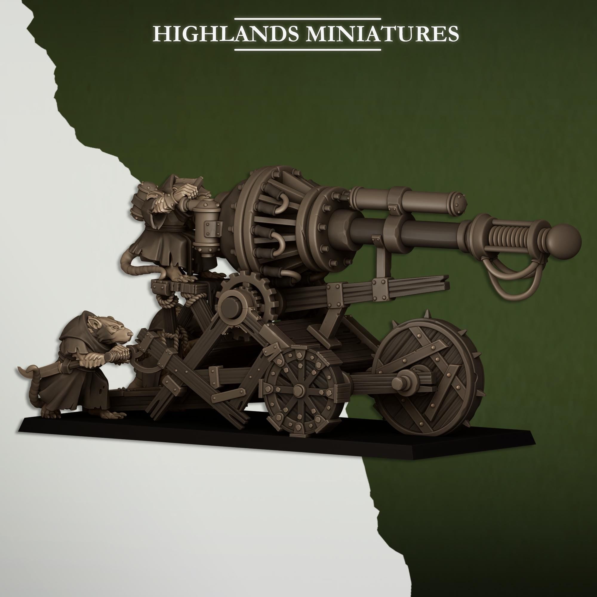 Sewer Vermin Cannon -in 12k- by - Highlands Miniatures