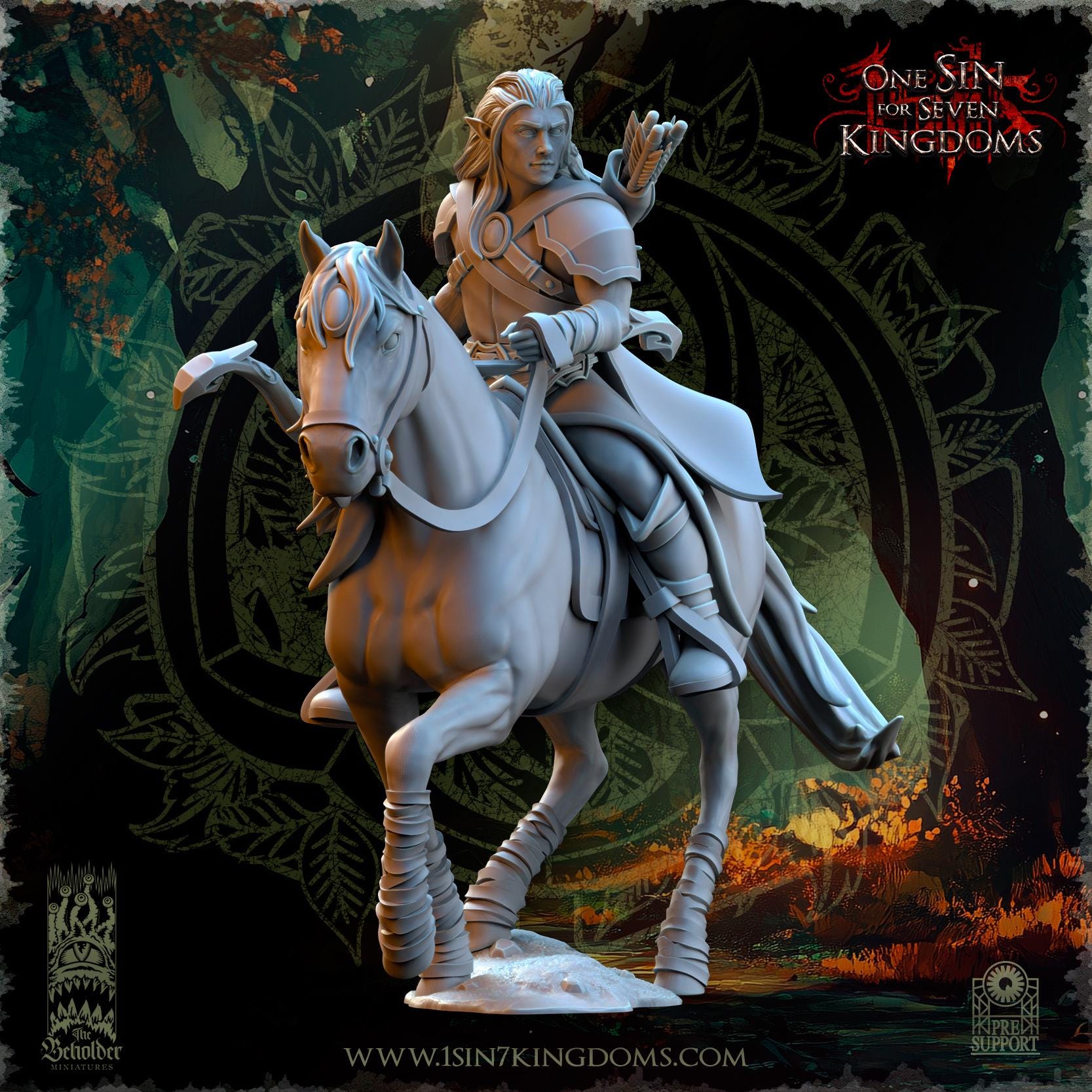 Evergreen Elves Meadow Riders - in 12k- by TheBeholderMiniatures