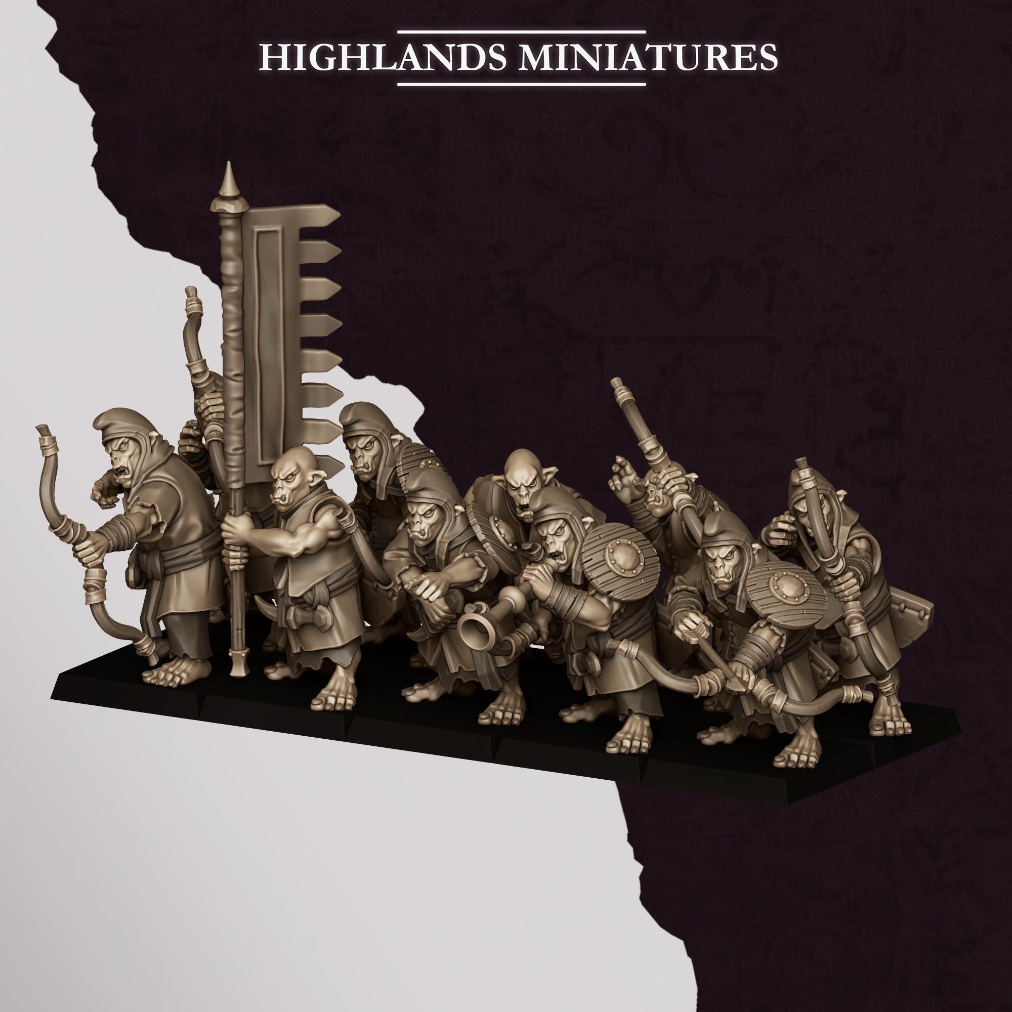 Hobgoblin Archers - in 12k by Highlands Miniatures