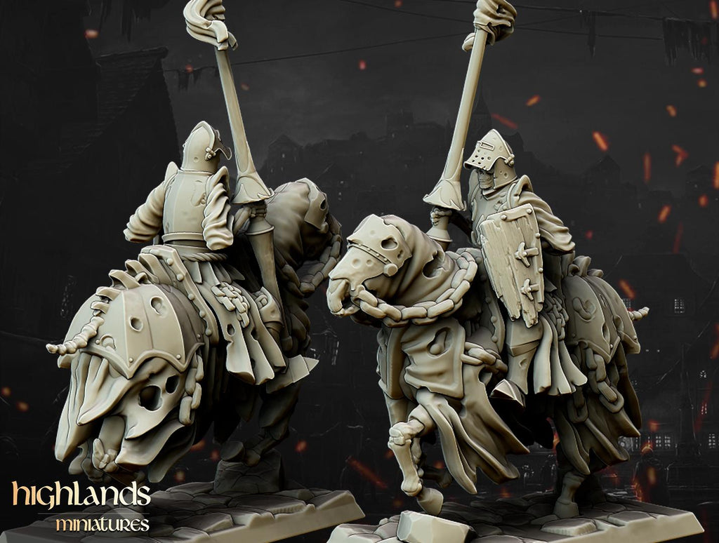 Undead Dark Knight Core Unit  - in 12k- by Highlands Miniatures