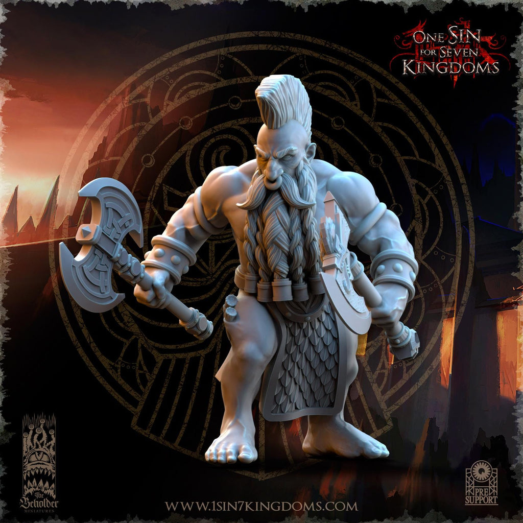 Dwarven Kingdoms Slayers of Molten Core duel axes - in 12k- TheBeholderMiniatures