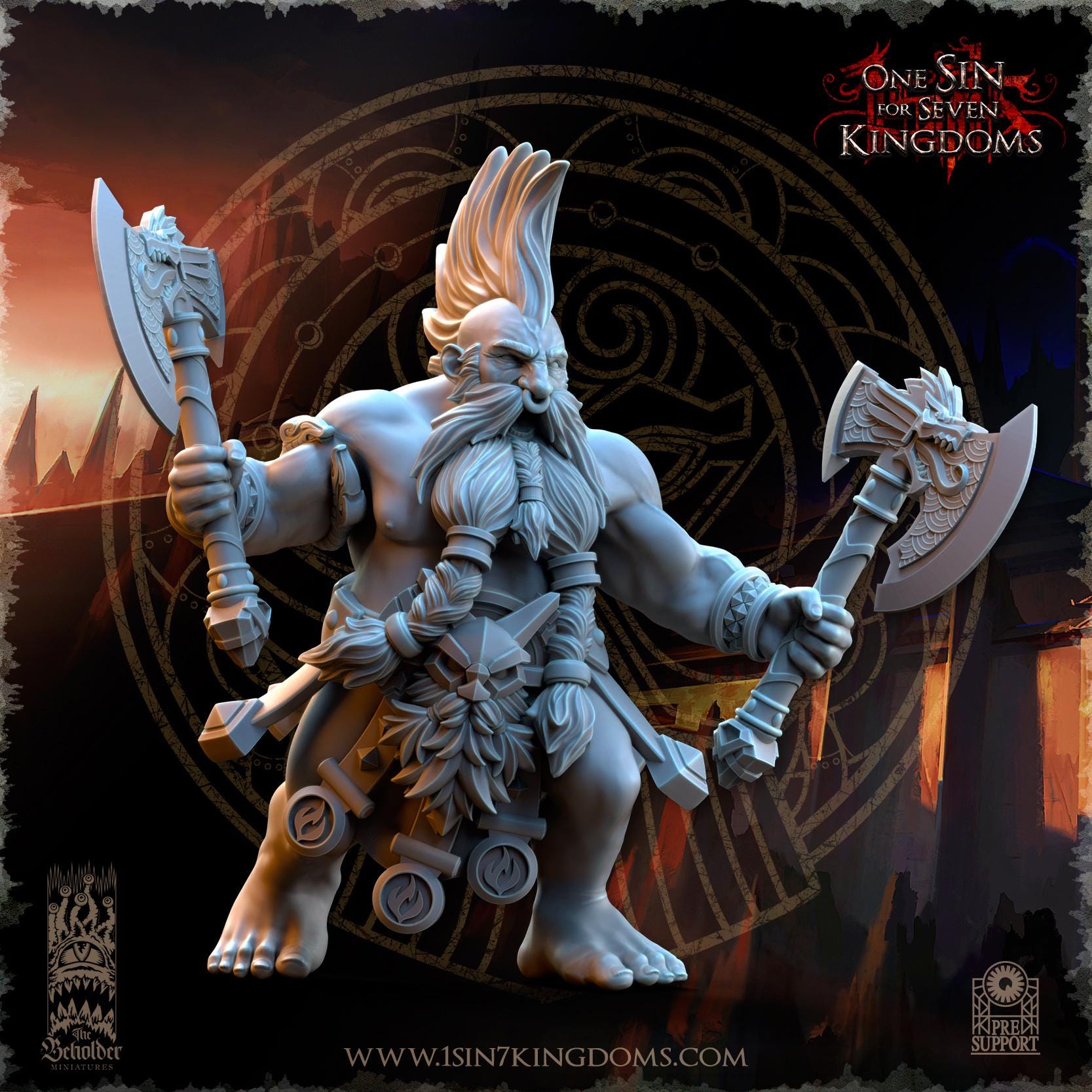 Tharin Fyrebeard  - in 12k- by TheBeholderMiniatures