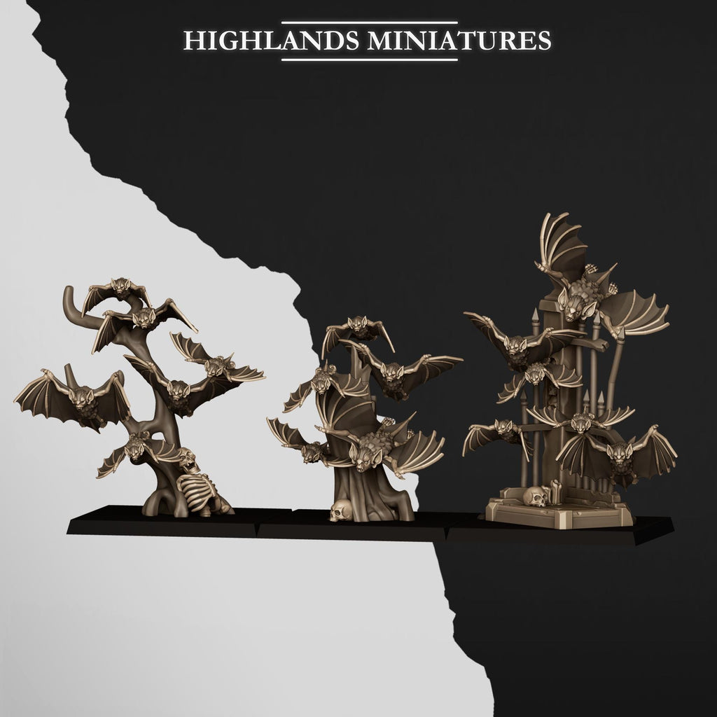 Bats Swarms  - in 12k- by Highlands Miniatures