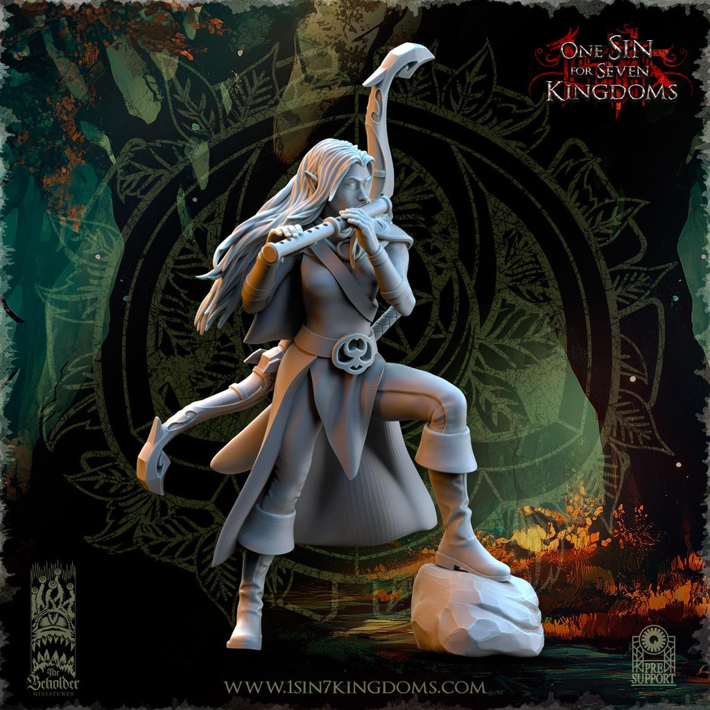 Evergreen Elves Rangers Command Group - in 12k- by Beholder TheBeholderMiniatures