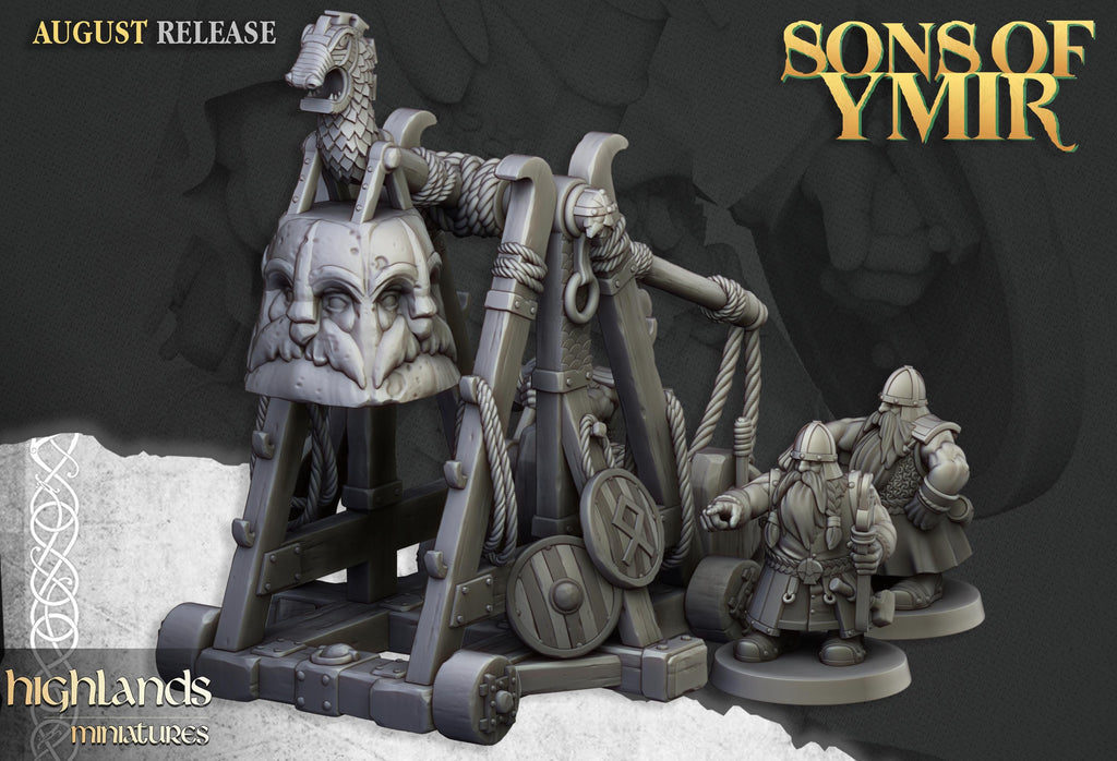 Dwarf Old Siege Engines - in 12k- by Highlands Miniatures