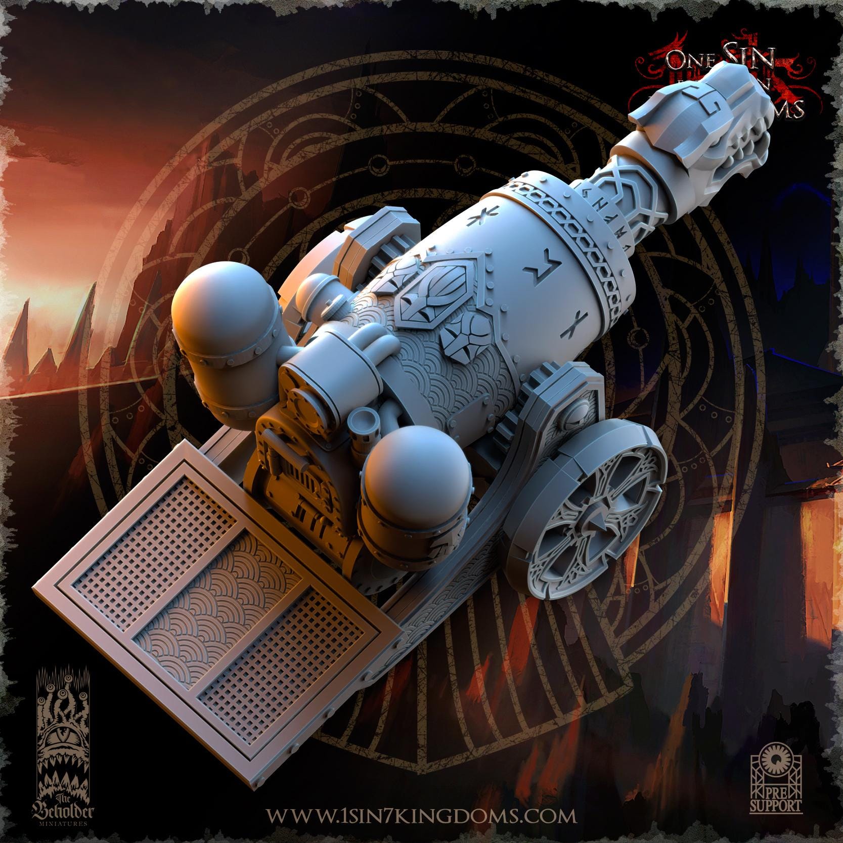 Dwarven Kingdoms Flamebreath Cannon - in 12k- by TheBeholderMiniatures