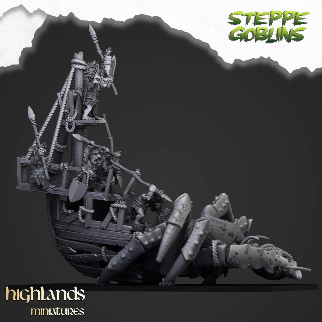 Mounted Coast Goblins on Giant Crab - in 12k- by Highlands Miniatures