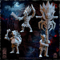 The Black Horde Goblins Jungle Warriors Command Group - 12k by TheBeholderMiniatures