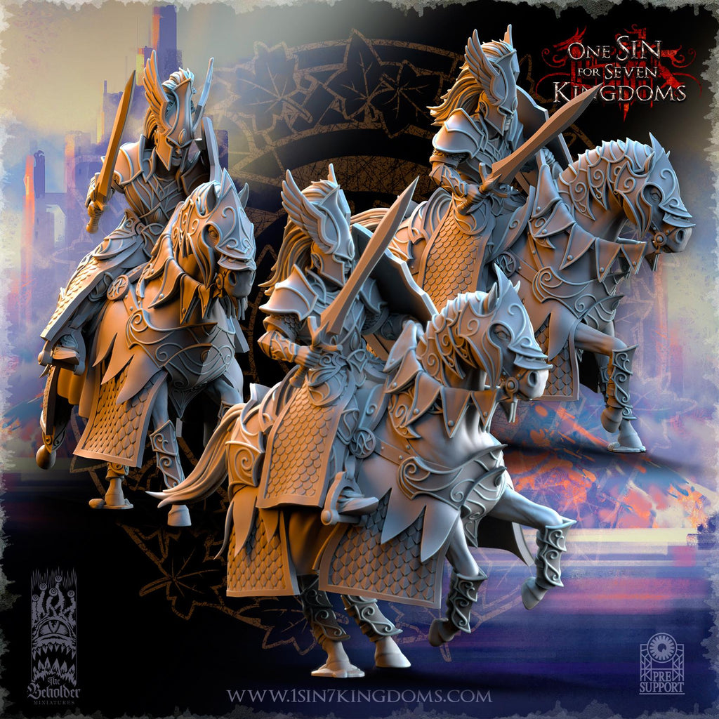 Silvermoor Elves Knights of Ashur - in 12k- by TheBeholderMiniatures