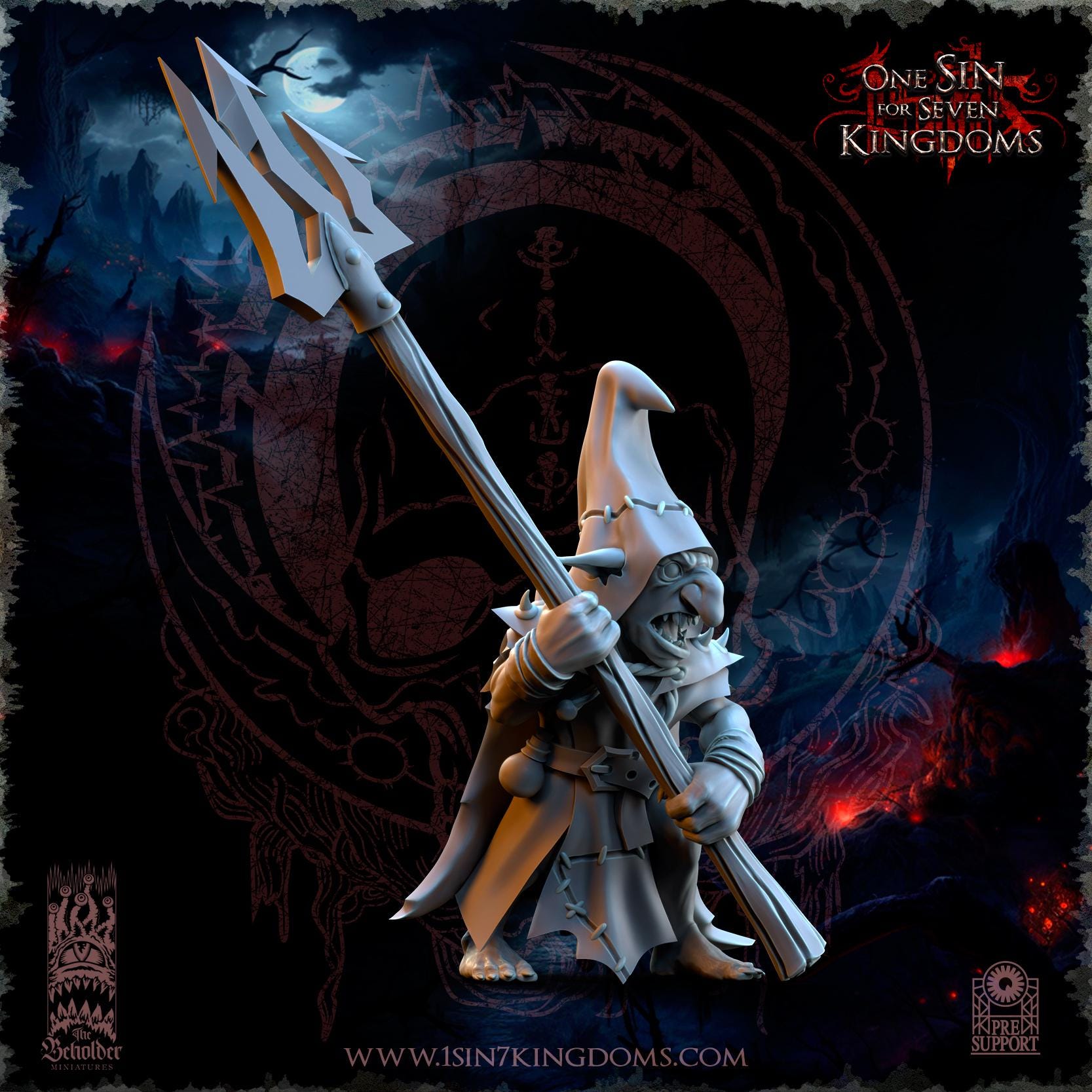 The Black Horde Goblins Kavehorrors Whisperers -12 models - in 12k- by TheBeholderMiniatures