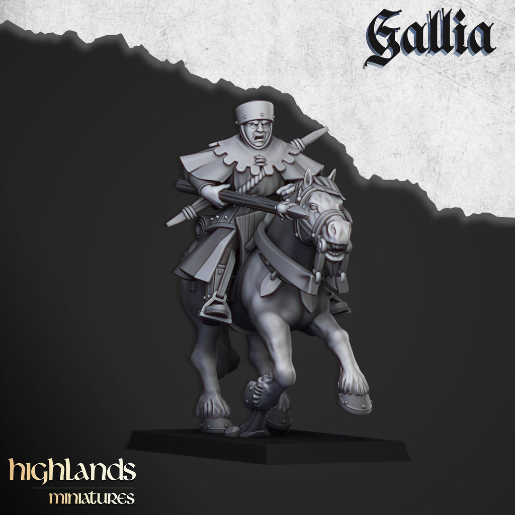 Mounted Men at Arms - in 12k- by Highlands Miniatures