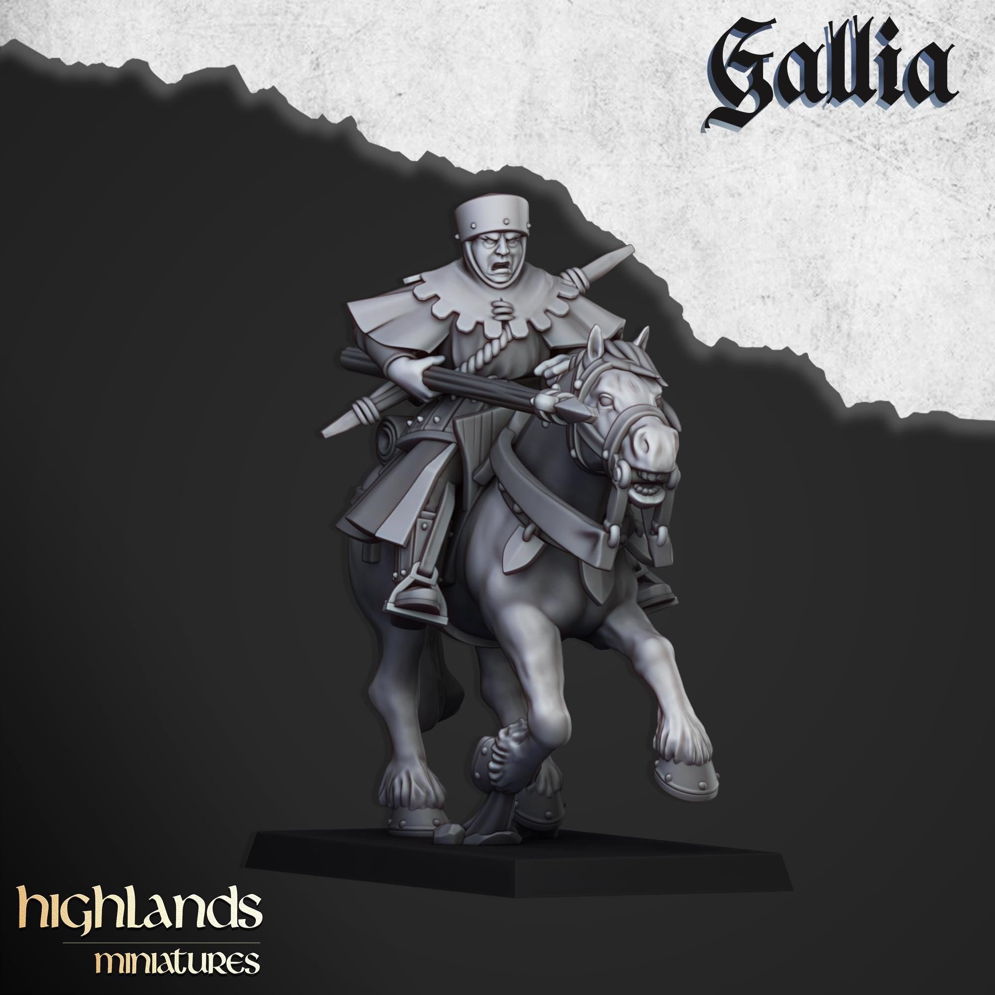 Mounted Men at Arms - in 12k- by Highlands Miniatures