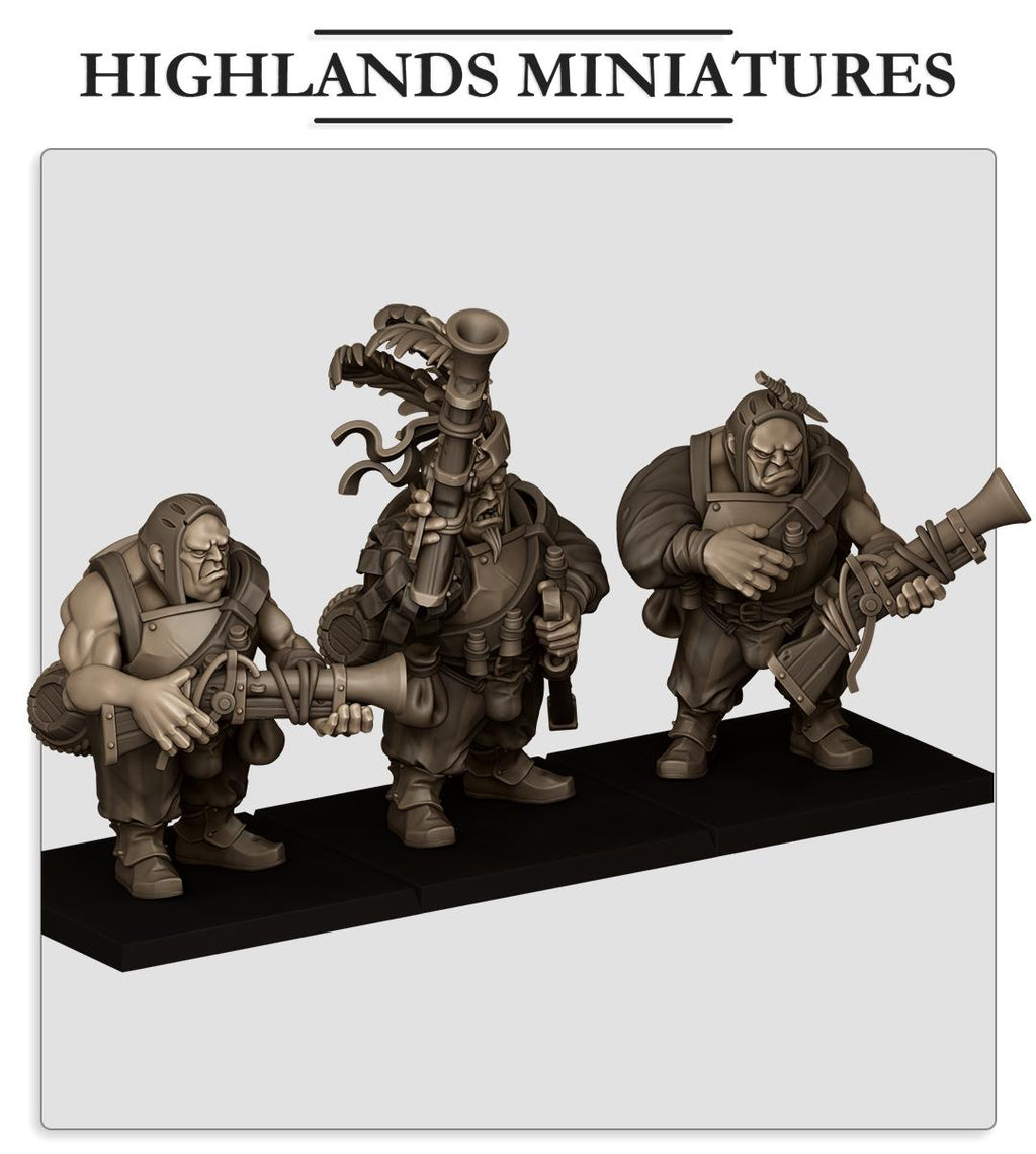 Sunland Ogres with Blunderbuss - in 12k- by Highlands Miniatures