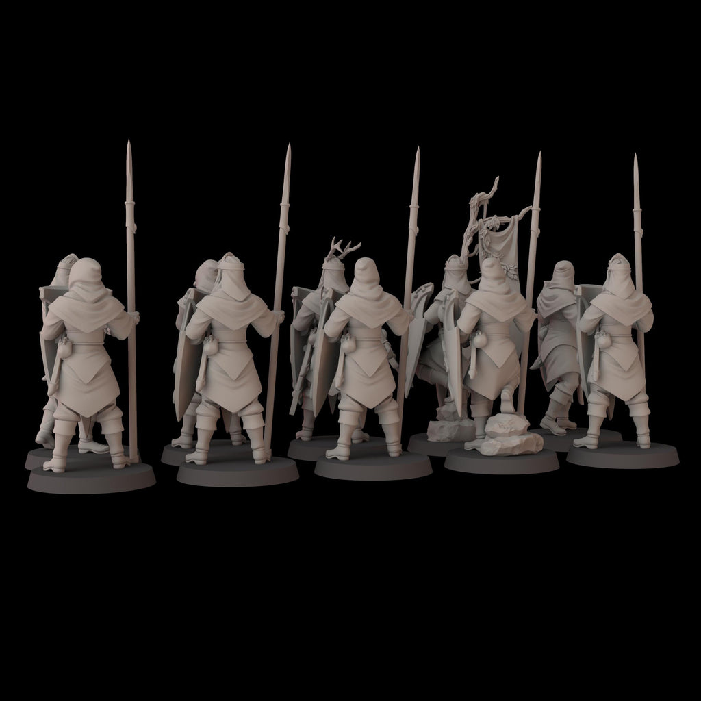 Wood Elf Lancers - 12k by fantasycultminiatures
