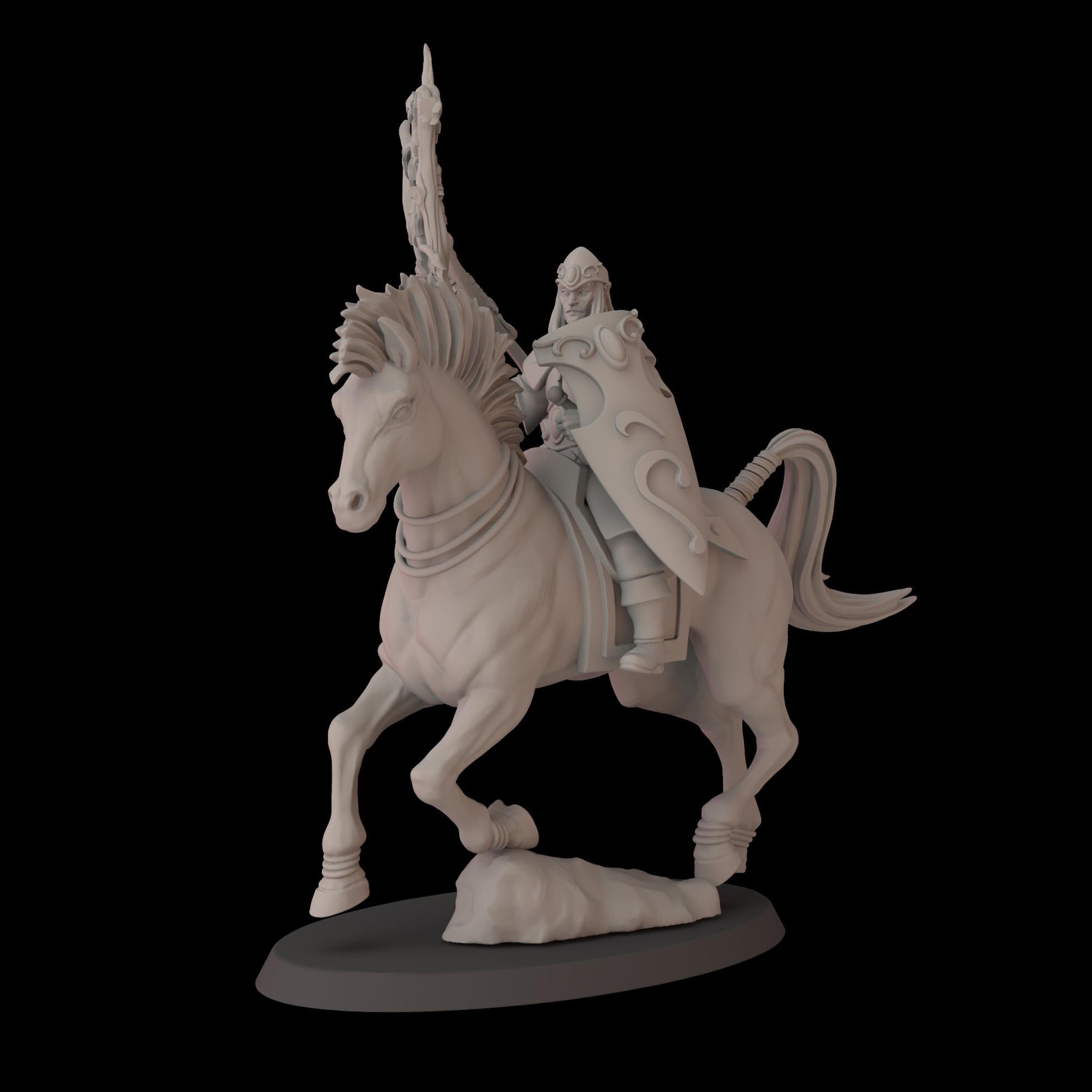 Wood Elfs Lancers Riders - 12k by fantasycultminiatures