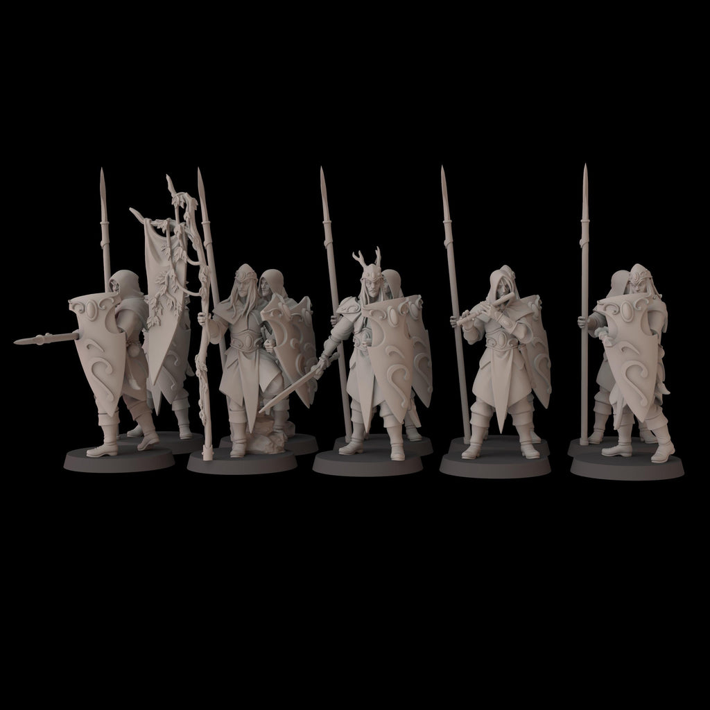Wood Elf Lancers - 12k by fantasycultminiatures