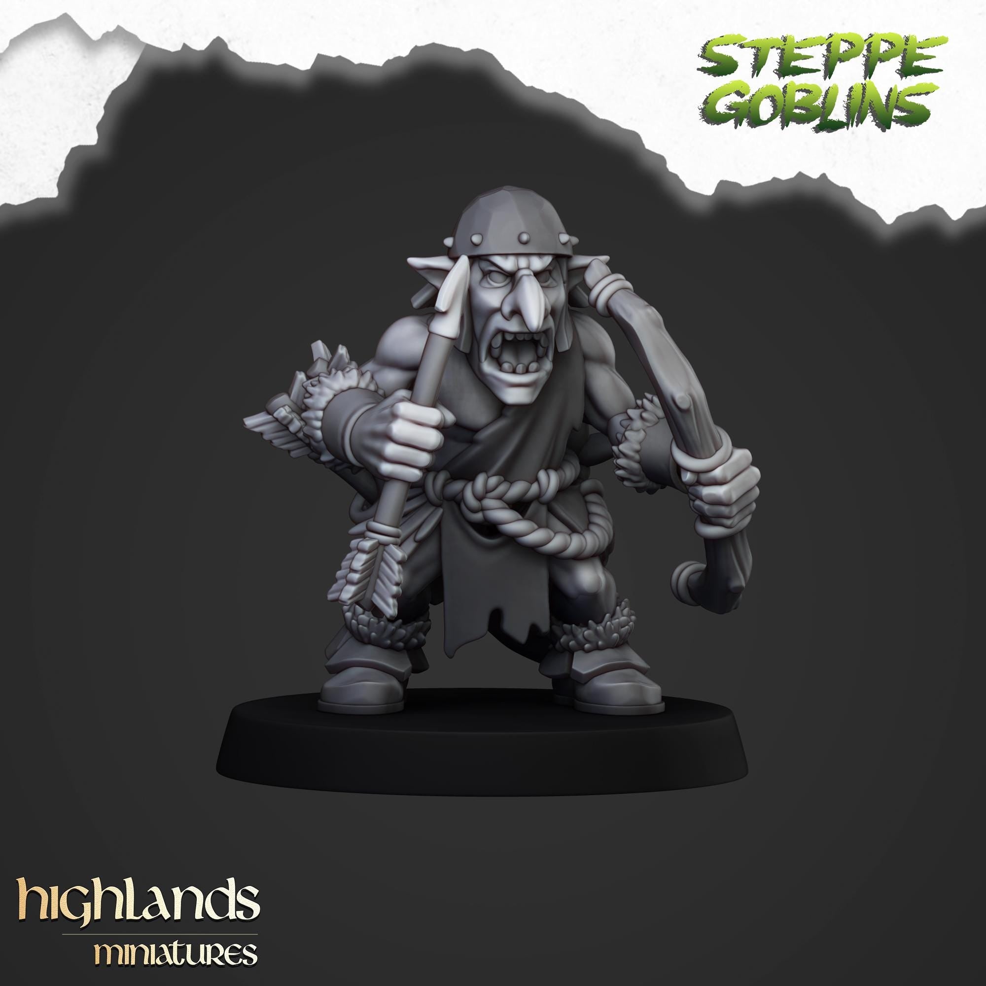 Steppe Goblin with bows - in 12k- by Highlands Miniatures