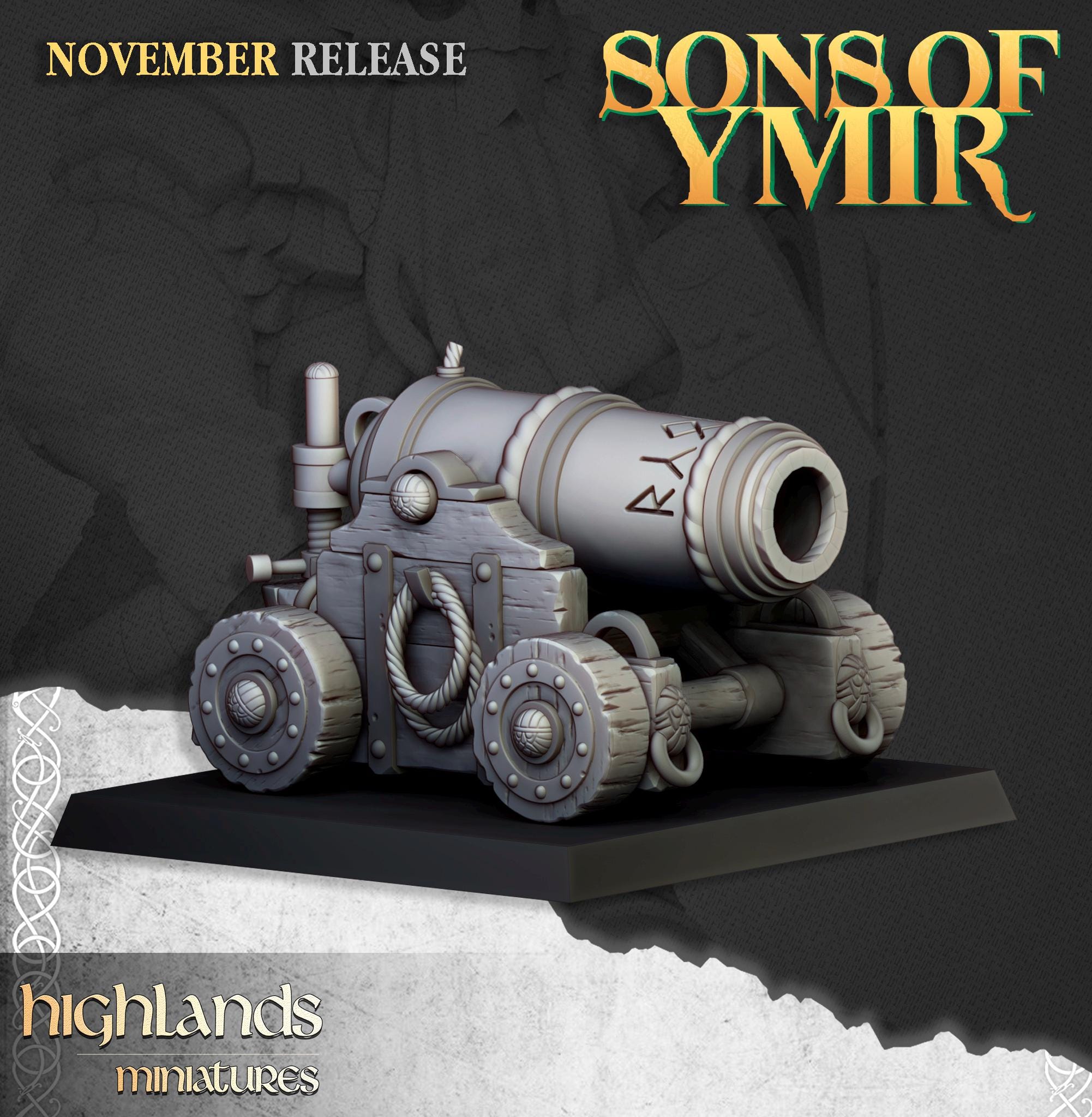 Dwarf Artillery Set - in 12k- by Highlands Miniatures