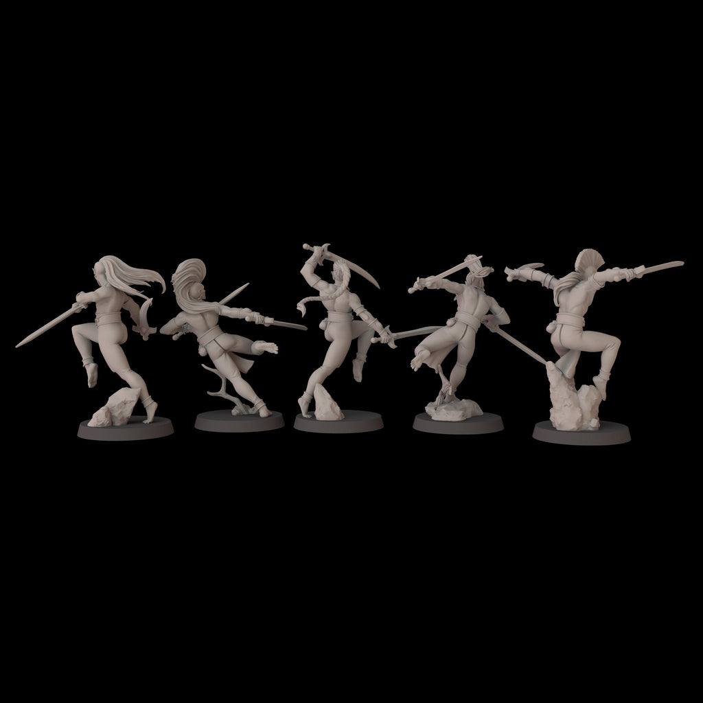 Acrobatic Elves Unit - 12k by fantasycultminiatures