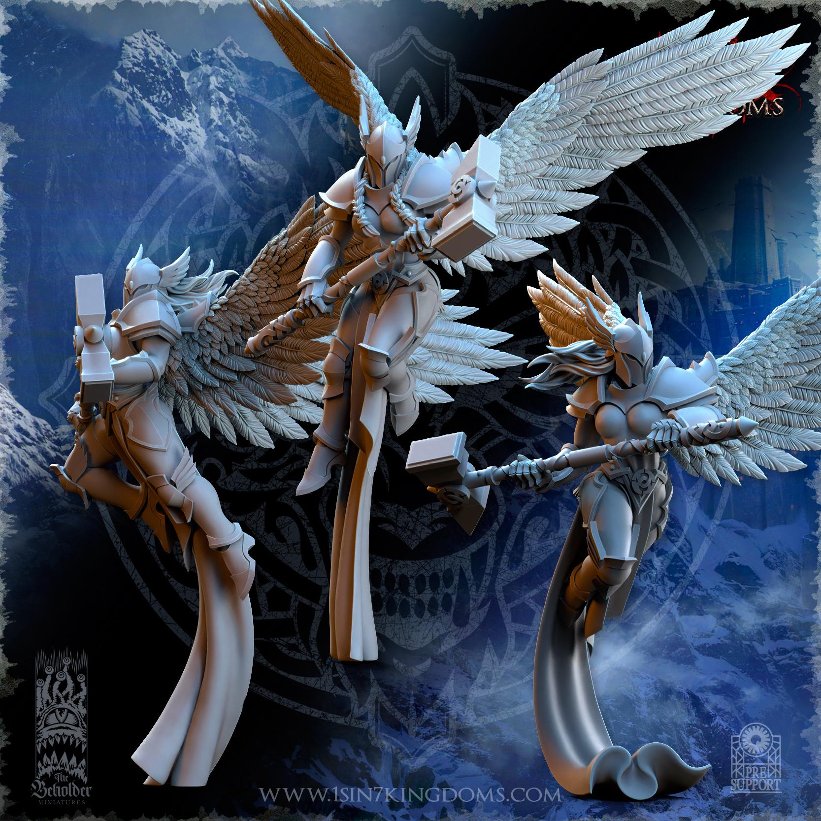 Stormwolves Valkyries Two Handed Hammer - in 12k- by TheBeholderMiniatures
