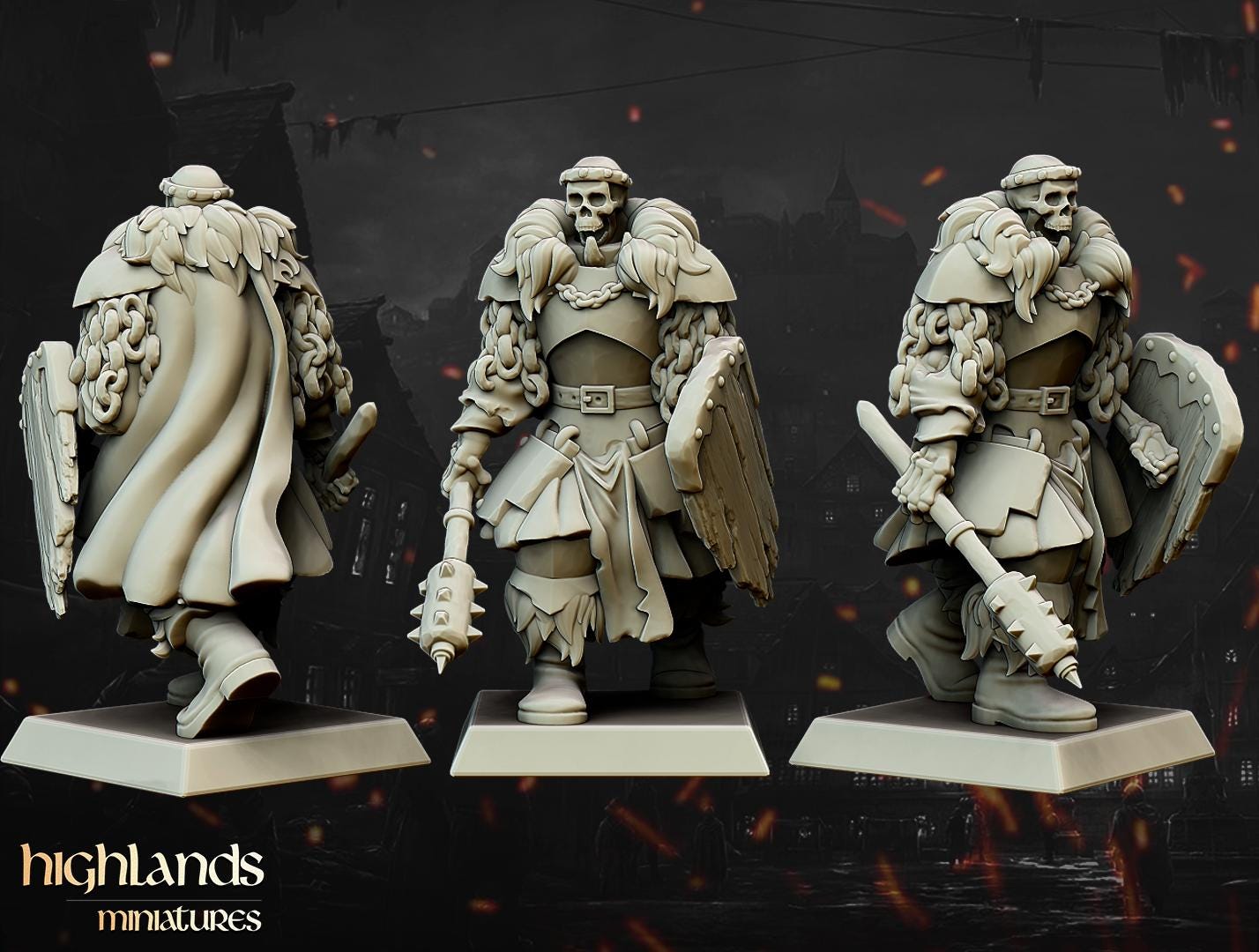 Undead Blackwatch Core Unit  - in 12k- by Highlands Miniatures