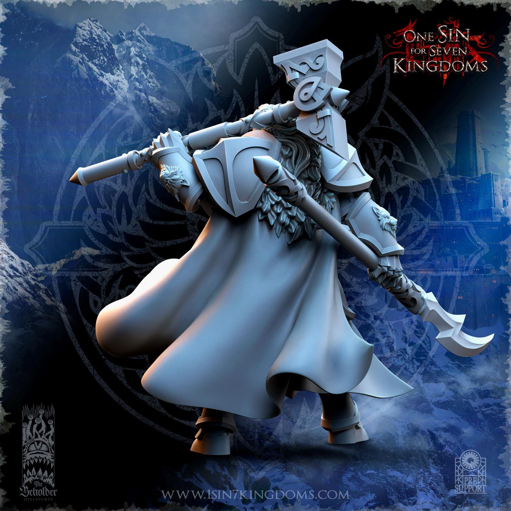 Valeskya, Stormwolf Captain  - in 12k- by TheBeholderMiniatures
