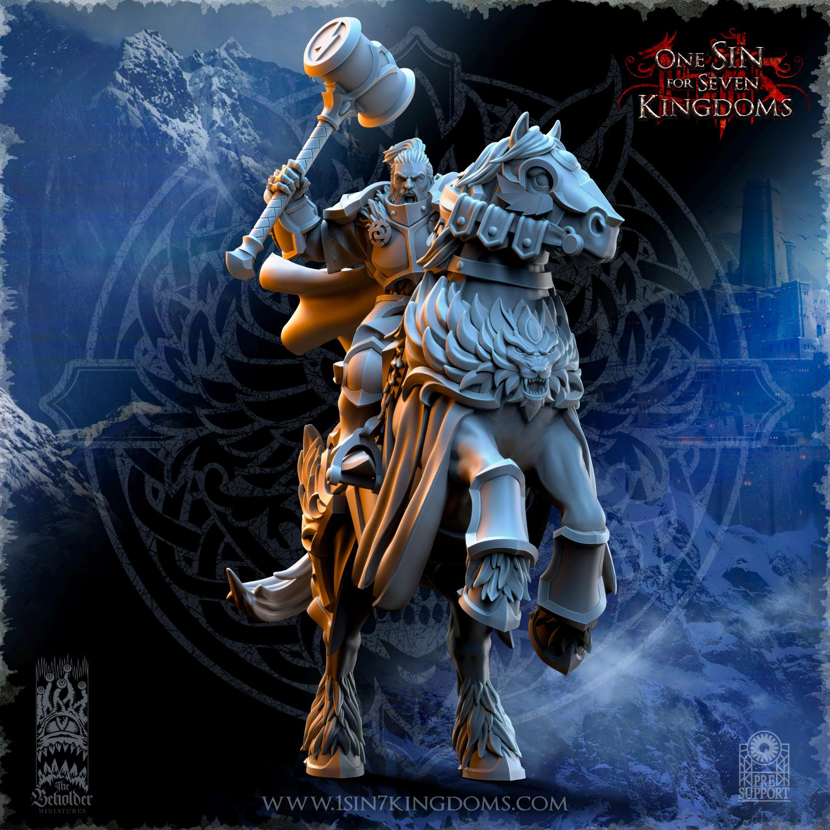 Haakon, Storm-Knight Commander - in 12k- by TheBeholderMiniatures