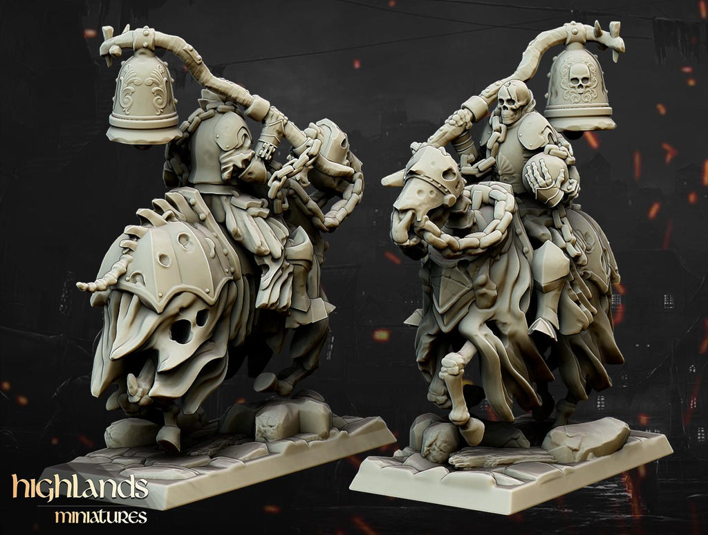 Undead Dark Knight Command Group - in 12k- by Highlands Miniatures