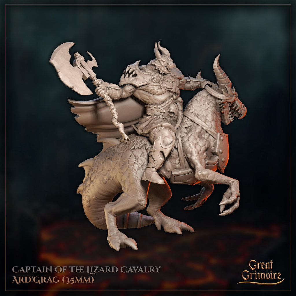 Captain of the Lizard Cavalry Ard'Grag - in 12k - by Great Grimoire