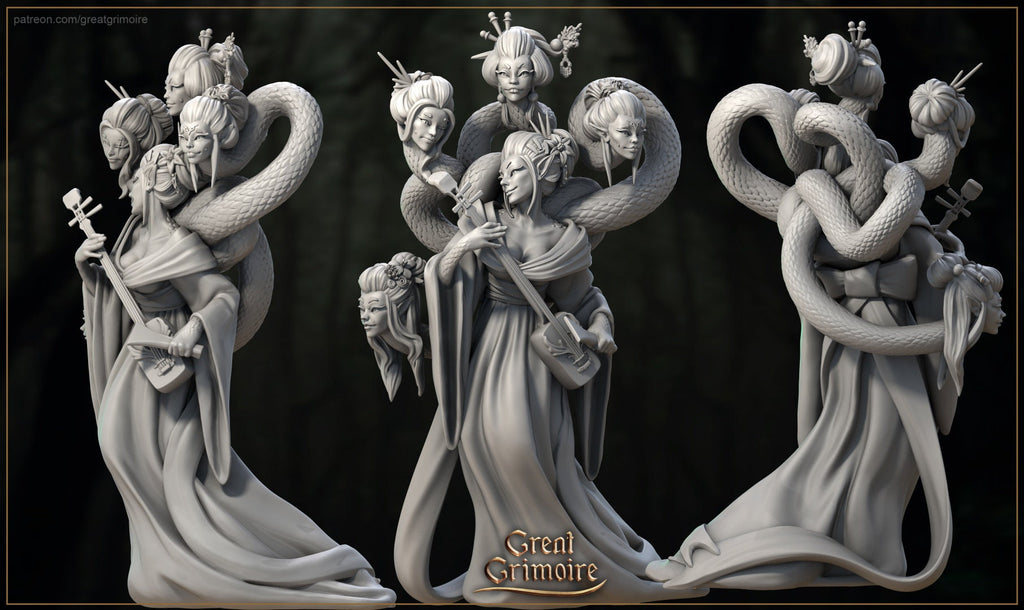 3 Model Pack - Kitsune, Song of Hell, Pursuer - in 12k - by Great Grimoire